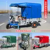 Toldo para Lluvia de Triciclo Eléctrico Cubierta de Vehículo Transparente Impermeable Completamente Cerrado Toldo Parasol Toldo para Motocicleta de Entrega Express Triciclo Leide Zhuzhu
