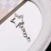 Nuevo Llavero Creativo de Pentagrama Adornos DIY Accesorios con Cierre de Langosta Materiales para Colgantes de Muñecas Cadena Metálica de Estrella
