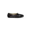 Zapatos Planos de Cuero Ultra Suave Color Uva para Mujer con Lazo, Zapatos de Ballet de Suela Plana, Zapatos Casuales de Cuero sin Cordones