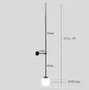 Lámpara de Pared para Sala de Estar de Diseñador Nórdico Arte Moderno Mesita de Noche Escaleras Creativa Comedor Línea Simple Bolas de Cristal