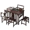Conjunto de mesa de chá e cadeiras para varanda estilo chinês novo simples conjunto completo escritório sala de estar mesa de chá pequena simples chaleira integrada e mesa de chá