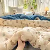 Colcha de punto de algodón de seda de leche segura para bebés, colcha de fibra de soja, colcha de invierno, colcha para todas las estaciones, colcha de ropa de cama de dibujos animados