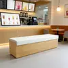 Asientos Sencillos de Cabina sin Respaldo para Áreas de Descanso de Cafeterías, Banco Largo para Pastelerías, Tiendas de Té de Leche y Apartamentos Pequeños