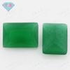 Huagang Gema Cuadrada Ángulo Recto Coche Flor Verde Jade Malayo Vidrio Fondo de Arena Vidrio Jade Verde Anillos de Vidrio Fondo Esmerilado Piedra en Bruto