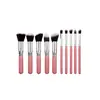 10 Pincéis de Maquiagem Conjunto Artista de Maquiagem Conjunto Completo Pincel de Maquiagem Cerdas Macias Portátil Pincel para Sombra de Olhos Ferramentas de Maquiagem para Beleza Atacado