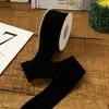 Fita de Veludo Coreana Dupla Face com Borda de Veado Laço para Cabelo Acessórios Flor Caixinha de Presente Embalagem Fita Decorativa Flockada