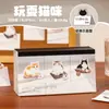 Série Diária Yuxian Mengmeng 90 Notas de Suporte Ilustrações Criativas de Gatos Manual Papel de Recado Mensagem para Estudante