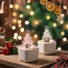Vidraria Zibo transfronteiriça, planta em vaso de árvore de Natal sólida com acabamento escovado, artesanato em vidro, ornamento criativo de mesa, atacado
