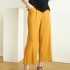 Calidad de Mostrador 2024 Elegantes Pantalones Versátiles Casuales Holgados de Nueve Puntos con Pliegues para Primavera, Verano y Otoño Pantalones de Pierna Recta Pliegues