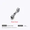 Pulseira de Corda de Couro Banhada a Ouro de Aço Inoxidável Fecho para Extremidade de Colar Design Simples de Fivela Conector de Joias DIY Acessórios