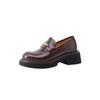 Mocassins femininos de sola grossa com pernas longas e estilo formal versátil