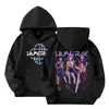 Moda de Grupo Feminino de Kpop Hoodies Casuais Infantis Outono e Inverno Cross-Border Moletons de Lã Caimento Solto para Crianças Mais Velhas
