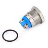 Interruptor de Botón Pulsador Metálico de 16MM Cabeza Plana/Cabeza Alta Rosca Pie Desbloqueado Restablecimiento Automático Impermeable Interruptor de Botón Pulsador Metálico