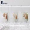 Arara de Exposição para Loja de Roupas, Arara Suspensa no Teto para Loja de Roupas Femininas, Arara de Exposição Ajustável com Cabo de Aço para Vestidos de Noiva, Arara Suspensa de Aço Inoxidável