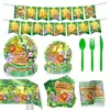 Os melhores produtos de mesa descartável com tema de animais da selva da Amazon: pratos de papel, copos de papel, guardanapos de papel e conjunto de suprimentos para decoração
