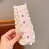 Diadema dulce con flecos de lazo de encaje para mujer, organizador de pelo fresco y simple estilo coreano, diadema tejida