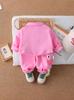 Conjunto de Otoño de Manga Larga para Niñas de Comercio Exterior Nuevo Ropa de Otoño para Bebé Ropa Casual de Dos Piezas para Niños Venta al por Mayor Moderno Transfronterizo