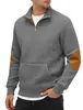 Sudadera tipo chaqueta POLO de manga larga con cuello alto de jacquard a cuadros pequeños para hombre, superventas de otoño e invierno en Amazon, disponible para dropshipping