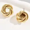 Nuevos Pendientes Metálicos Retro Personalizados de Alta Gama Pendientes Geométricos de Círculo Irregular Pendientes Europeos y Americanos para Mujer Venta al por Mayor