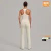 Conjunto de Yoga I-Back Transfronteiriço com Bojos Duplos no Peito, Conjunto de Roupa de Yoga com Faixa Cruzada à Prova de Choque 6185+9089