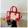 Bolsa de Axila Color-Block Transfronteiriça da Moda para Mulheres, Bolsa de Mão Casual com Decoração de Fivela de Metal, Bolsa de Ombro e Transversal Fashion para o Dia a Dia