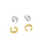 Puños de Oreja Tejidos Cruzados Europeos y Americanos con Borde Plateado, Sin Perforación, Sencillos, Modernos, Versátiles, Pendientes de Gama Alta, Clips para Orejas, Accesorios para Orejas