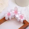 Popular Europeu e Americano Venda Quente Transfronteiriça Realista 3D Colorido Flor Frangipani Presilha de Cabelo Tamanho Grande Presilha de Garra para Parte de Trás da Cabeça Acessório de Cabelo Feminino