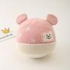 Chapéu de lã infantil de inverno, chapéu coreano Mamada com orelhas de urso, chapéu de malha quente para bebês meninos e meninas