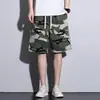 2026 Novos Shorts Camuflados Retro Americanos Masculinos Verão Finos Largos Cordão Calças de Cinco Pontos Marca da Moda Casual Esportes