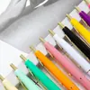 Caneta Esferográfica de Pressão Nova Caneta Esferográfica de Plástico para Estudante Papelaria de Escritório Caneta de Presente Personalizável com Logo Venda por Atacado