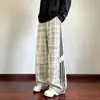 Otoño Invierno Tie-dye Pantalones Sucios para Hombre Marca de Tendencia Estilo Americano Pantalones de Pierna Ancha Rayados Holgados Tallas Grandes Casuales Pantalones Deportivos de Pierna Recta Venta al por Mayor