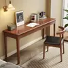 Escritorio de Madera Maciza 40/45cm de Ancho y Mesa Estrecha Mesa Sencilla para el Hogar Mesa para Computadora Mesa de Escritorio para Estudiante de Secundaria Habitación de Apartamento Pequeño