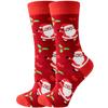 Meias Tubulares de Dança Papai Noel Boneco de Neve Seda Dourada 2023 Amazon Meias da Moda Alce Meias Árvore de Natal Femininas