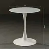 Mesa Redonda Blanca para Uso Doméstico, Mesa de Comedor Sencilla, Mesa y Sillas para Cafetería, Mesa para Reuniones y Recepciones, Mesa Redonda Pequeña de Comedor Tulipán Comercial