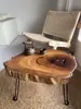 Mesa de Centro Plegable de Madera Maciza, Mesa Pequeña Simple para Balcón Exterior, Mesa Baja Tatami para Sala de Estar, Mesa de Centro para Balcón