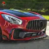 Adecuado para Mercedes-Benz Amggtgts Labio Frontal y Pala Frontal de Fibra de Carbono Tipo P Mejorados y Modificados Venta Directa de Fábrica de Piezas de Automóvil