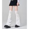 Pierneras Minimalistas de Alta Gama con Retazos, Falsas de Dos Piezas, Hasta la Rodilla, Calcetines de Muslo Apilados Personalizados, Cubrecalcetines Anchos de Cuero con Hebilla de Subcultura, Delgados