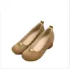 Zapatos para Mujer con Aumento Interno de Altura, Adecuados para Usar con Faldas, Zapatos de Una Sola Pieza de Boca Baja, Nuevo Modelo 2026, Tacón Grueso, Zapatos de Abuela de Cuero Suave, Mocasines de Suela Suave y Delicada