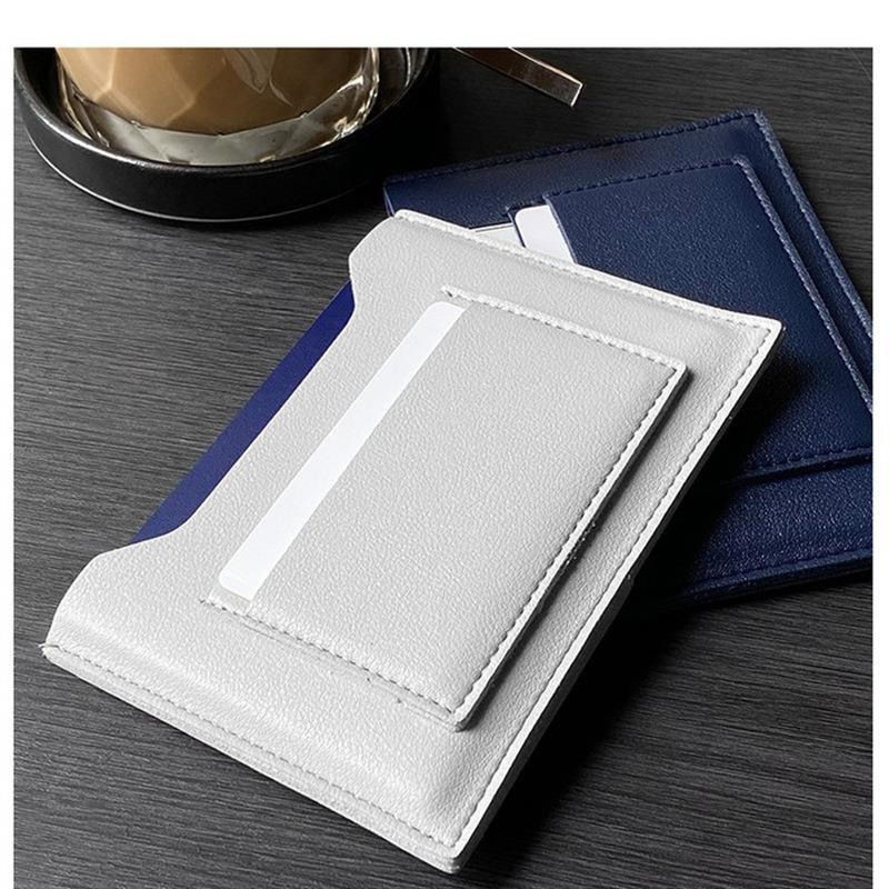 现货纯色皮革护照套卡包 简约多功能票据钱包卡包 机票夹护照皮