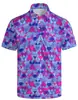 2026 Verão Masculino Casual 3D POLO Estampado Gola Lapela Manga Curta POLO Casual Masculino da Moda