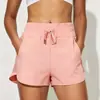 E-commerce Transfronteiriço Shorts Esportivos Femininos Primavera Verão Fitness Secagem Rápida Soltos Casuais Finos Falsos de Duas Peças Calças de Comprimento Três Quartos