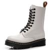 1490 Tooling Boots Botas femininas de 10 furos com fundo grosso Botas curtas para casais Botas de couro genuíno para homens e mulheres Biqueira redonda Sapatos esportivos europeus e americanos da moda