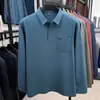 Camisas Polo de Primavera y Otoño para Papá de Mediana Edad y Mayor Camisetas de Manga Larga Casual de Negocios Nuevas Prendas Sueltas para Hombre Ropa de Hombre