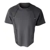 Estilo Old Money 230g Tecido Pesado Modelagem Solta Retrô Americano Camurça Tamanho Grande Camiseta de Manga Curta Transfronteiriça 2026 Nova Camiseta Masculina