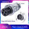 Plugue e Soquete de Aviação Flange Gx20-4 Ae M20 Df20 Conector Macho e Fêmea 4-Pinos Plug-In Industrial