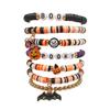 Pulseira pingente de morcego de Halloween transfronteiriça, personalidade engraçada, laranja, argila macia, abóbora, letra, atacado