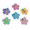 Horquilla de Flor de Cinco Pétalos Estampada de Color Brillante Cuerda para el Cabello Pinza de Agarre Pegamento en Crema Hebilla de Zapato DIY Pegatina para Taza de Agua Accesorios de Resina