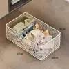 Carrito con asa para armario de baño, cesta móvil para almacenamiento de detergente para ropa y champú, cesta para ropa sucia de pie multifuncional
