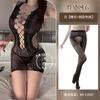 Pijama sexy Love Sexy Hollow Plus Size, com decote pendurado, sem alças, saia de pele de cobra, malha grande, uniforme de malha