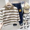 Ropa Infantil para Niños 2024 Camiseta POLO de Manga Larga para Niños Primavera y Otoño Nueva Camiseta Básica para Bebé Infantil Marea Otoñal